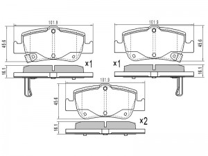 Toyota Auris (Великобритания E15/E18, Corolla 06- VIN колодка тормозная задняя д ST0446602180 SAT