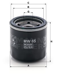 Suzuki, Kawasaki фильтр масляный (мото) MW65 MANN FILTER