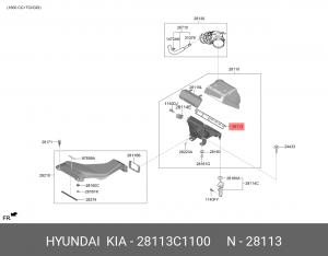 Kia Optima 16-/Sonata 16- Фильтр воздушный 2.0-2.4 L 28113-C1100 HYUNDAI KIA
