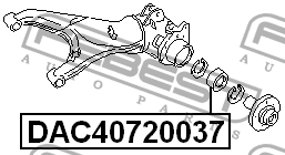 VAG Passat POLO CADDY  B3-B4 Подшипник ступицы передней  72x40x37 DAC40720037 FEBEST