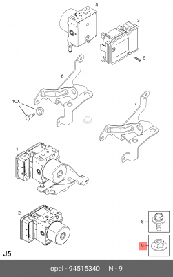 Гайка закладная 94515340 GENERAL MOTORS