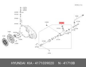 Hyundai Sonata Цилиндр сцепления рабочий 4171039020 HYUNDAI KIA