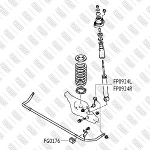 Mitsubishi Outlander XL cw 06- Втулка заднего стабилизатора d20 FG0176 FIXAR