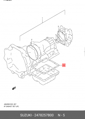 Suzuki GV 05- прокладка поддона АКПП 2478257B00 SUZUKI