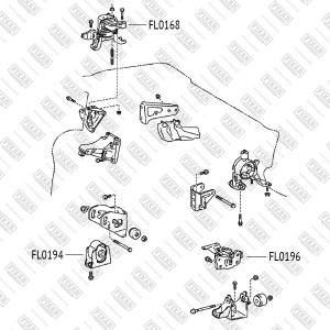 TOYOTA Corolla 06-> опора двигателя передняя FL0194 FIXAR
