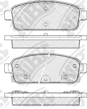 Opel Astra J, Mokka, Zafira C колодки задние дисковые PN0392 NIBK