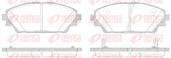 Mazda 3 13- колодки передние 1569.02 REMSA