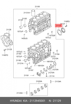 Hyundai Шайба ДВС 2112945001 HYUNDAI KIA