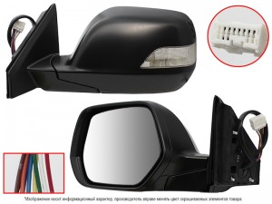 Honda CR-V 07-12 зеркало левое элект. с обогр. с поворот. STHD67940A2 SAT