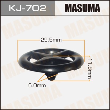 Клипса крепления утеплителя капота KJ702 MASUMA