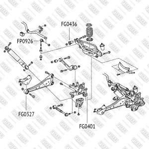 Toyota Rav 4 05-13 САЙЛЕНБЛОК кулака задней подвески плавающий FG0401 FIXAR