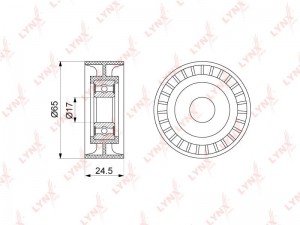 Mitsubishi Lancer 10, Outlander XL, ASX 1.8-2.4 ролик натяжной приводного ремня  PB-5139 LYNXAUTO