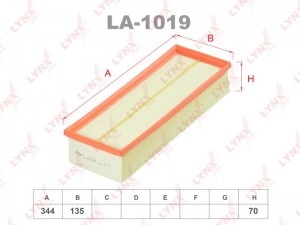 Фильтр воздушный LA-1019 LYNXAUTO