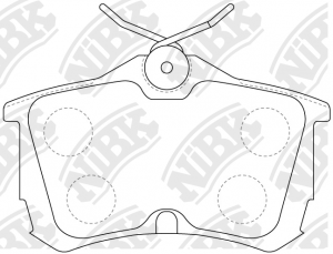 Honda Accord VII, VIII 98-03-08 Колодки дисковые задние PN8109 NIBK