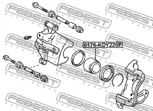 Toyota HIACE Поршень тормозного суппорта переднего 0176-KDY220F FEBEST