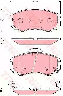Колодки торм.пер. GDB3386 TRW