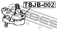 Пыльник опоры шаровой ниж.рычага 43X19.5X30.5 TOYOTA CAMRY ACV3/MCV3 2001-2006 TBJB-002 FEBEST