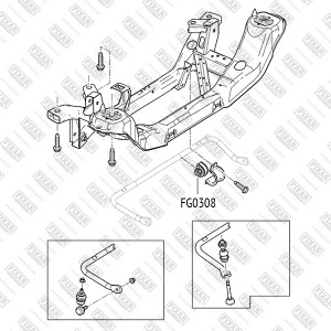 Ford Focus 3 Втулка стабилизатора заднего FG0308 FIXAR