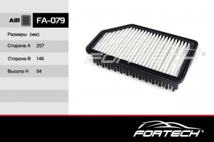 Hyundai Solaris 11-17/Kia Rio 12-17/Soul 11-17-VIN Фильтр воздушный FA079 FORTECH