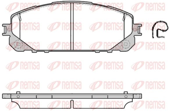 Jeep колодки передние 1613.00 REMSA