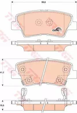 Hyundai Solaris/RIO 12-/MD/i40 11-16/i30 12-/Ceed 12- VIN/Cerato 12-/16- колодки GDB3494 TRW