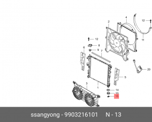 КЛИПСА 9903216101 SSANG YONG