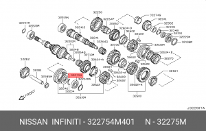 Nissan Almera Classic под.-к перв. вала задний 32275-4M401 NISSAN INFINITI