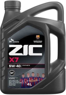 Масло моторное синтетическое ZIC X7 5W40 4L 162662 ZIC