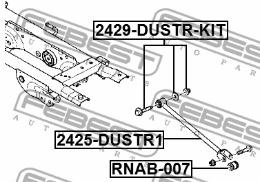 Renault Duster Kaptur 4WD болт сход развала 2429-DUSTR-KIT FEBEST