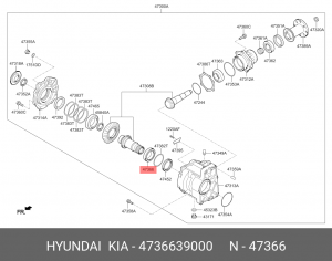 Подшипник 4736639000 HYUNDAI KIA