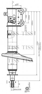 АМОРТИЗАТОР ПОДВЕСКИ ГАЗ ЗАД. R -333286- TO COROLLA-SPRINTER CARIB AE-CE114,115  JAS0227 JUST DRIVE