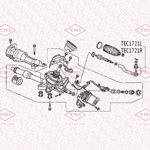 Honda Civic 4D 06- наконечник рулевой левый TEC1721L TATSUMI