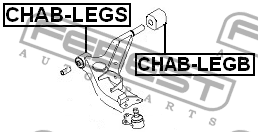 Daewoo Leganza Сайлентблок переднего рычага CHABLEGS FEBEST