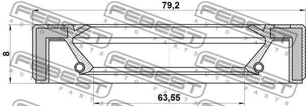Mazda CX-7 сальник между коробкой и раздаткой 95GAY-65790808C FEBEST