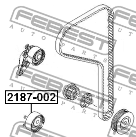 Ролик натяжителя ремня ГРМ 2187-002 FEBEST