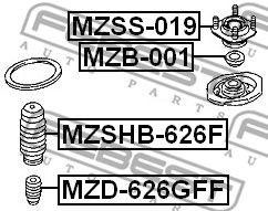 Mazda 626 опора переднего амортизатора MZSS-019 FEBEST
