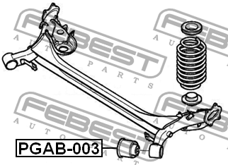 Citroen C4 сайлентблок задней балки PGAB-003 FEBEST