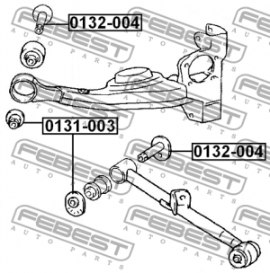 TOYOTA RAV4 00-05 Втулка с эксцентриком зад.подв. 0132-004 FEBEST