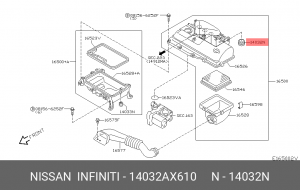 Nissan Note, Micra 1.4 прокладка впускного коллектора -корпус фильтра (4шт на ав 14032AX610 NISSAN INFINITI