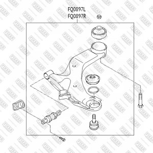 Hyundai Elantra 00-06 рычаг предний левый нижний FQ0897L FIXAR