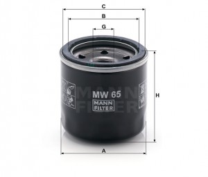 Suzuki, Kawasaki фильтр масляный (мото) MW65 MANN FILTER