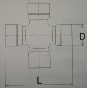 Mitsubishi Pajero/Montero, OUT крестовина пер. кардана 25х64 GUM79 GMB