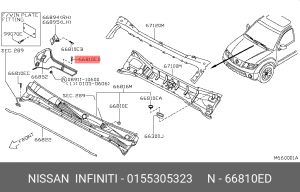 Nissan Клипса крепёжная 01553-05323 NISSAN INFINITI