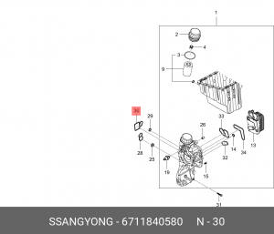 SS Actyon прокладка 6711840580 SSANG YONG