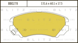 Hyundai Sonata-ТагАЗ/Tucson/Elantra 06-/Sportage 04-09/Soul 08-13 Колодки торм.п BB0278 BLITZ