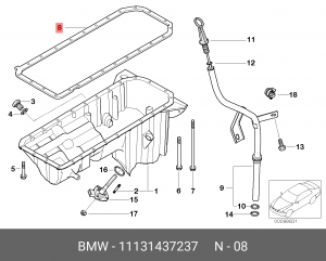 Уплотнитель металл 11 13 1 437 237 BMW
