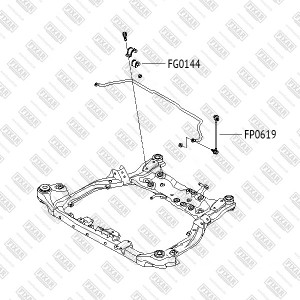 Hyundai Elantra 06-11/i30/Ceed 06-11/Cerato 09- стойка стаб-ра перед. FP0619 FIXAR