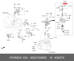 Hyundai Porter палец кулисы КПП 4365744000 HYUNDAI KIA