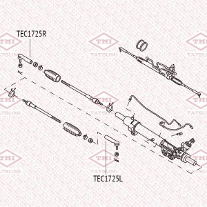 Nissan Pathfinder 05> наконечник рулевой правый TEC1725R TATSUMI