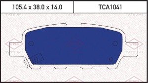 Nissan Qashqai, X-Trail (T31,30), Teana, Tiida, Juke, Suzuki GV 05- колодки задн TCA1041 TATSUMI